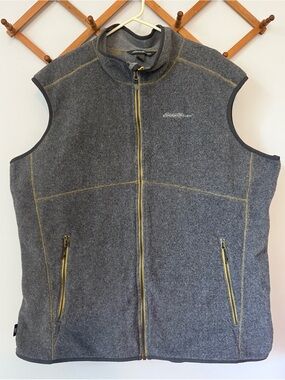 Eddie Bauer fleece vest Gray XL Tall Polartec